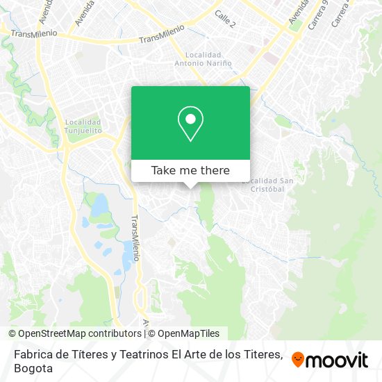 Fabrica de Títeres y Teatrinos El Arte de los Titeres map