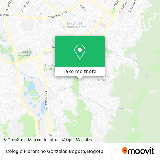 Colegio Florentino Gonzales Bogota map