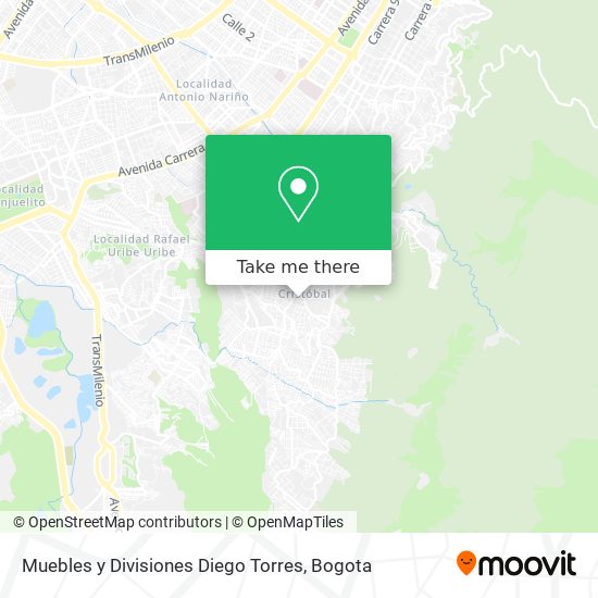 Muebles y Divisiones Diego Torres map