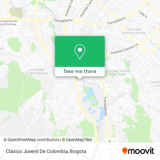 Mapa de Clásico Juvenil De Colombia