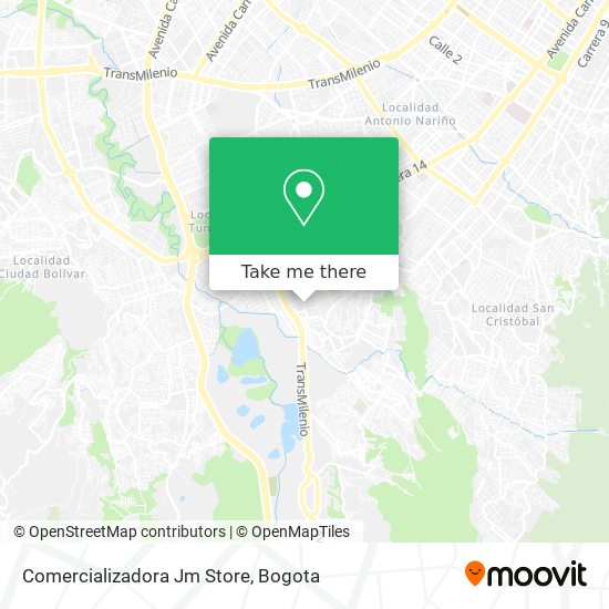 Mapa de Comercializadora Jm Store