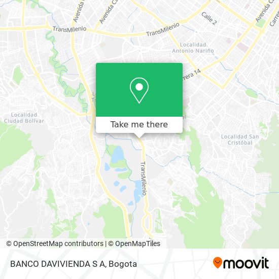 Mapa de BANCO DAVIVIENDA S A