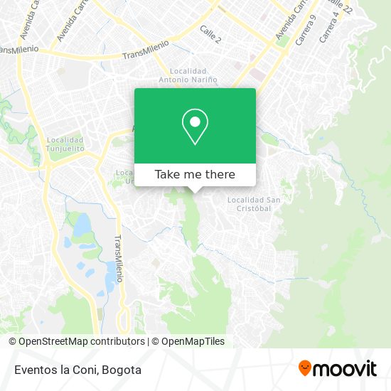 Eventos la Coni map