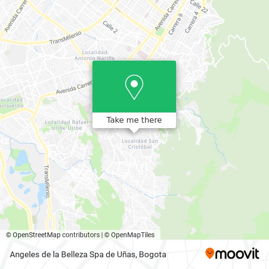 Angeles de la Belleza Spa de Uñas map