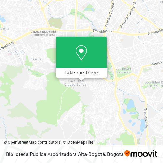 Mapa de Biblioteca Publica Arborizadora Alta-Bogotá