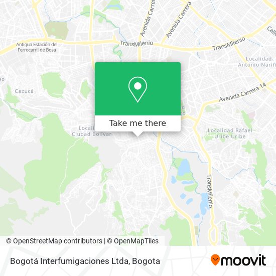 Mapa de Bogotá Interfumigaciones Ltda