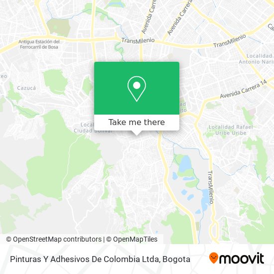 Pinturas Y Adhesivos De Colombia Ltda map