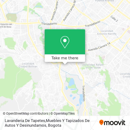 Mapa de Lavanderia De Tapetes,Muebles Y Tapizados De Autos Y Desinundamos