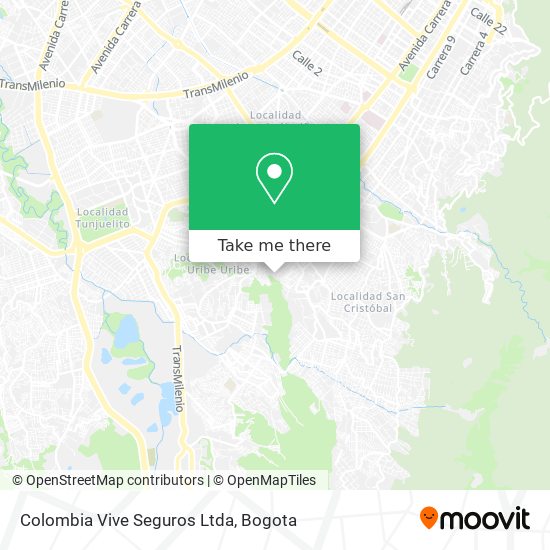 Mapa de Colombia Vive Seguros Ltda