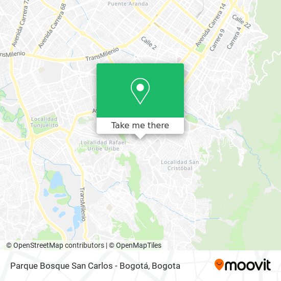 Parque Bosque San Carlos - Bogotá map
