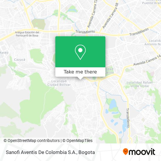 Mapa de Sanofi Aventis De Colombia S.A.