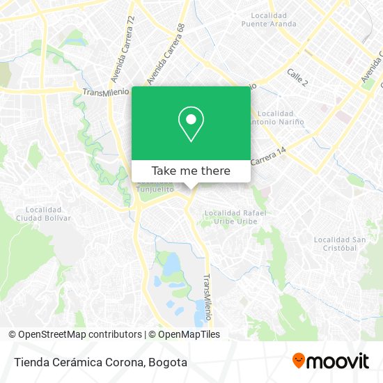 Mapa de Tienda Cerámica Corona