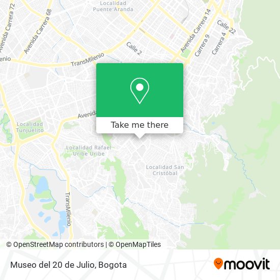 Mapa de Museo del 20 de Julio