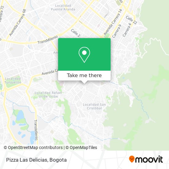 Pizza Las Delicias map