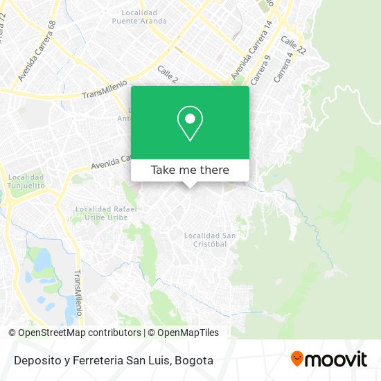 Mapa de Deposito y Ferreteria San Luis