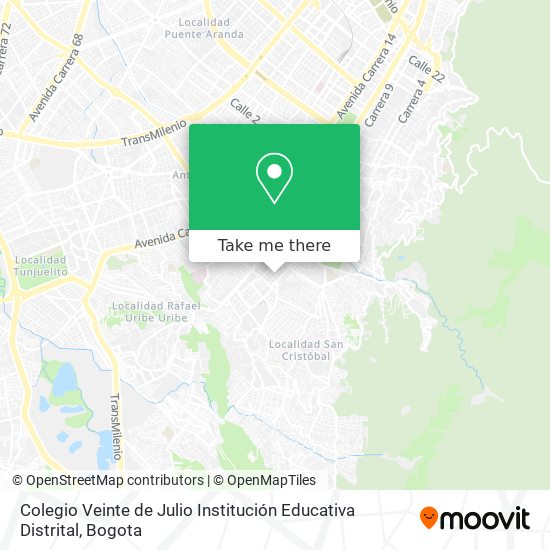 Colegio Veinte de Julio Institución Educativa Distrital map