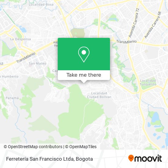 Ferretería San Francisco Ltda map