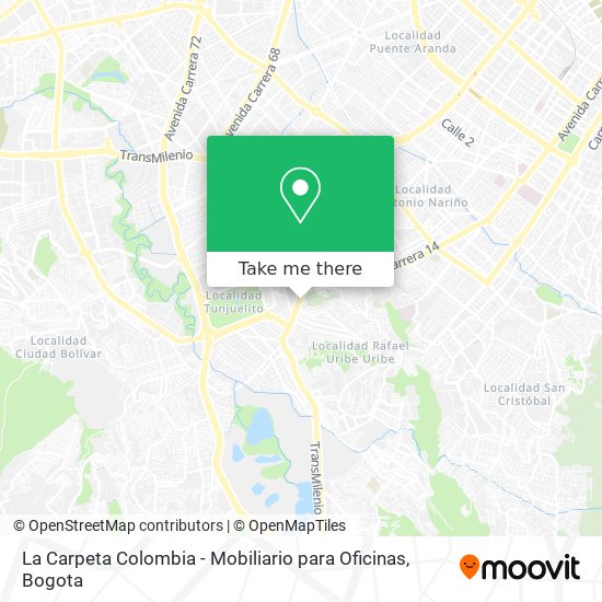 La Carpeta Colombia - Mobiliario para Oficinas map