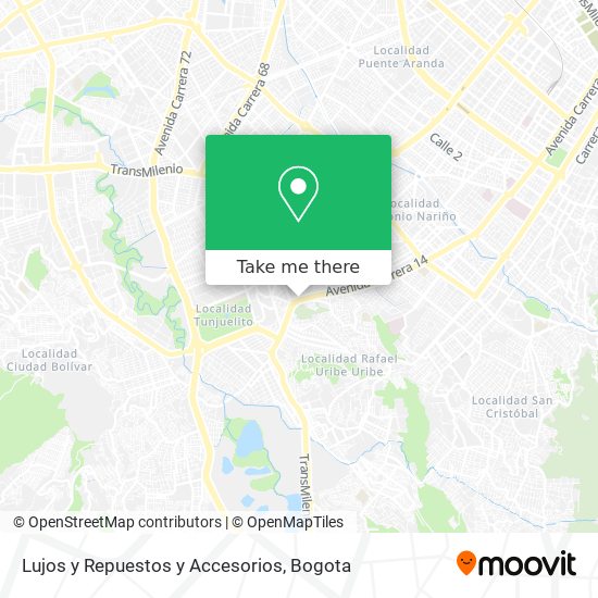 Mapa de Lujos y Repuestos y Accesorios