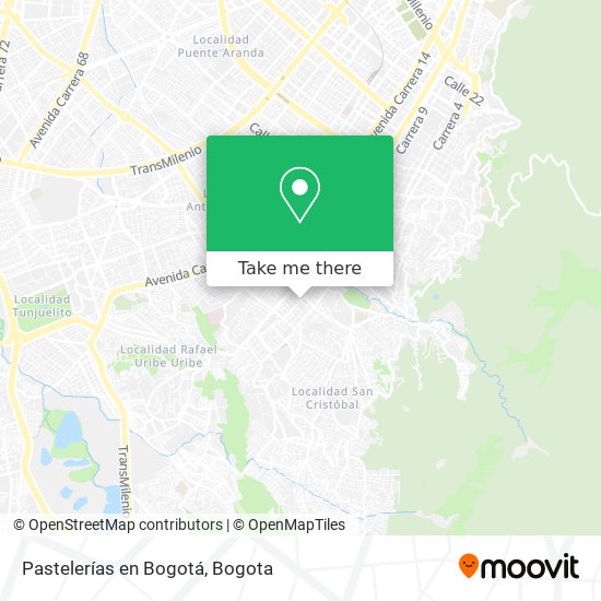 Pastelerías en Bogotá map