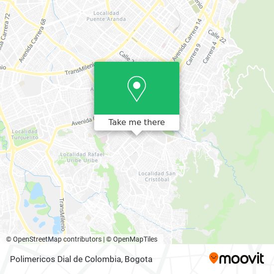 Polimericos Dial de Colombia map