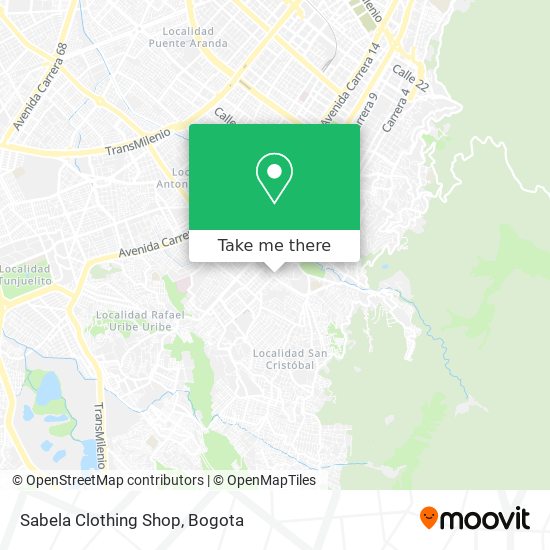 Mapa de Sabela Clothing Shop