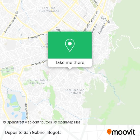 Depósito San Gabriel map