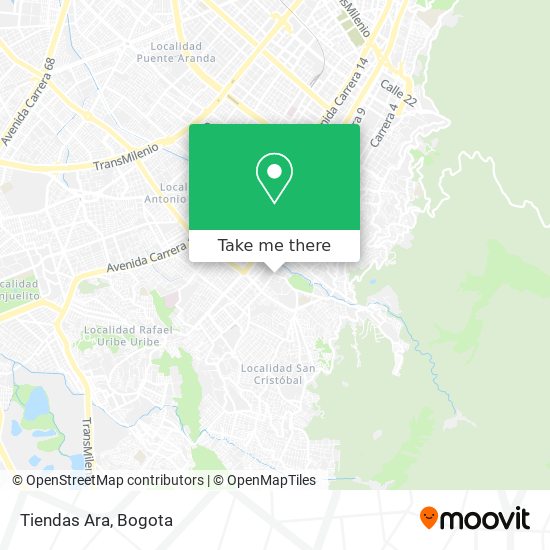 Tiendas Ara map