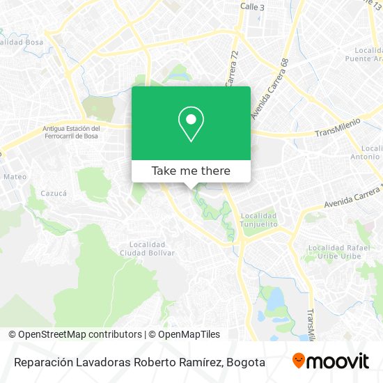 Reparación Lavadoras Roberto Ramírez map