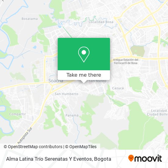 Mapa de Alma Latina Trío Serenatas Y Eventos