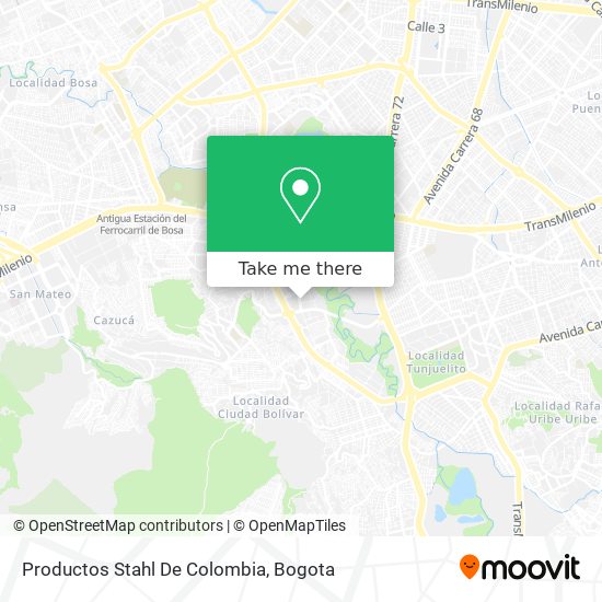 Productos Stahl De Colombia map