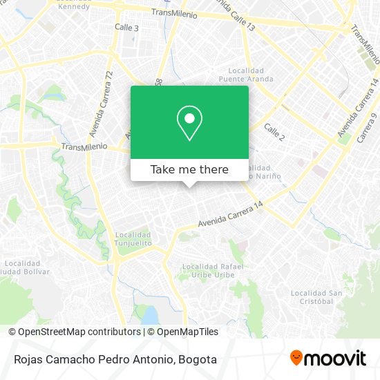 Rojas Camacho Pedro Antonio map