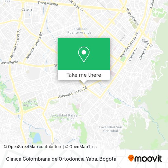 Clinica Colombiana de Ortodoncia Yaba map