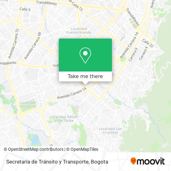 Secretaría de Tránsito y Transporte map