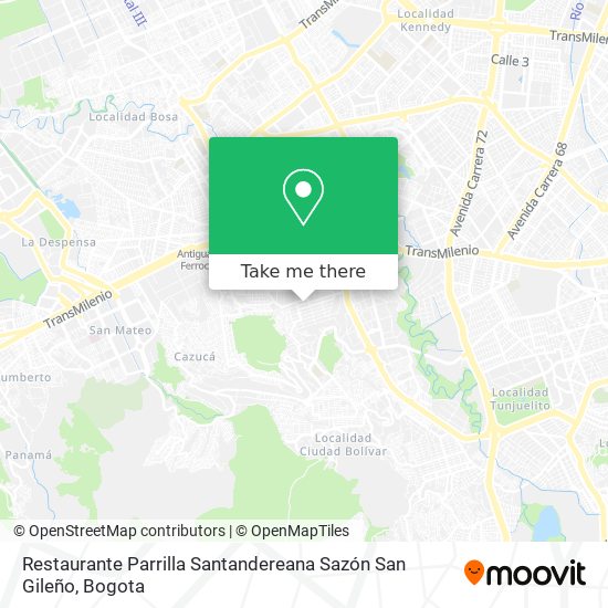 Restaurante Parrilla Santandereana Sazón San Gileño map