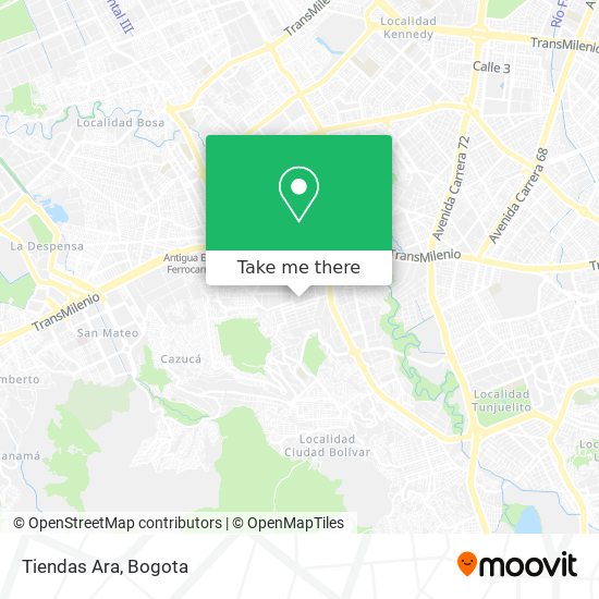 Tiendas Ara map