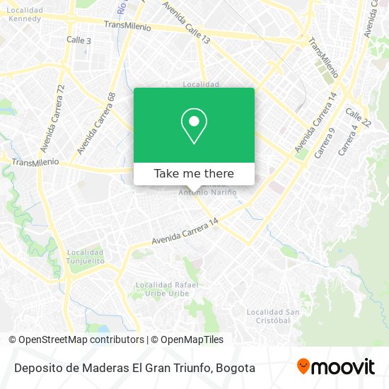 Mapa de Deposito de Maderas El Gran Triunfo