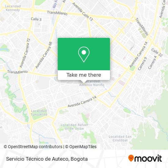 Servicio Técnico de Auteco map