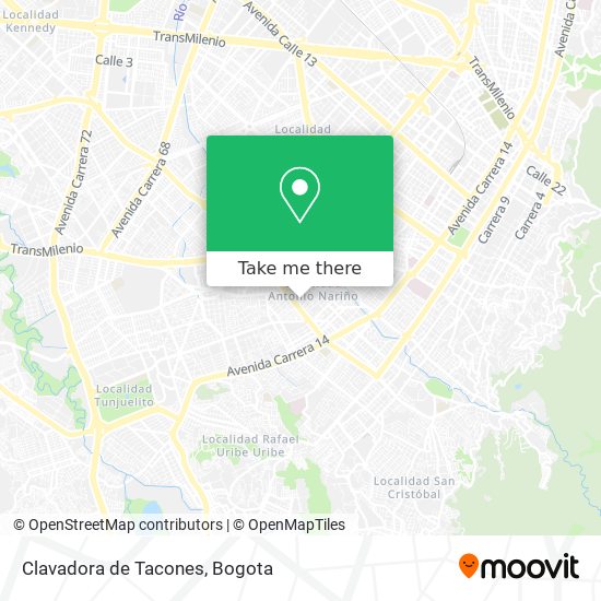 Clavadora de Tacones map