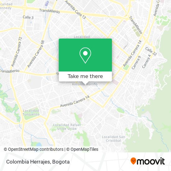 Colombia Herrajes map