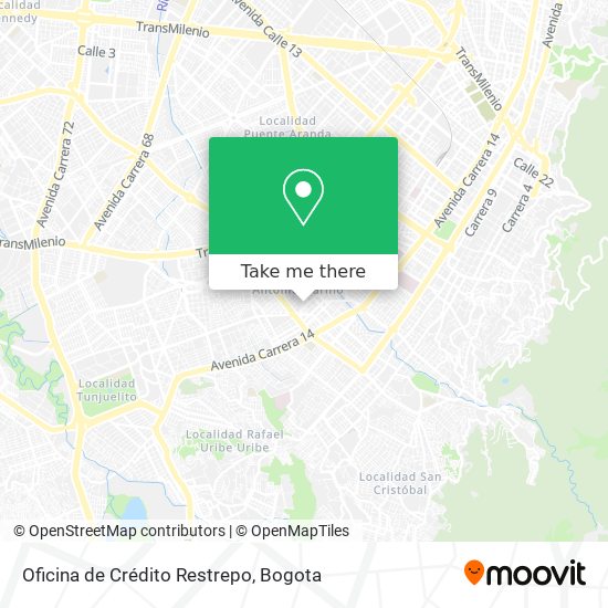 Oficina de Crédito Restrepo map