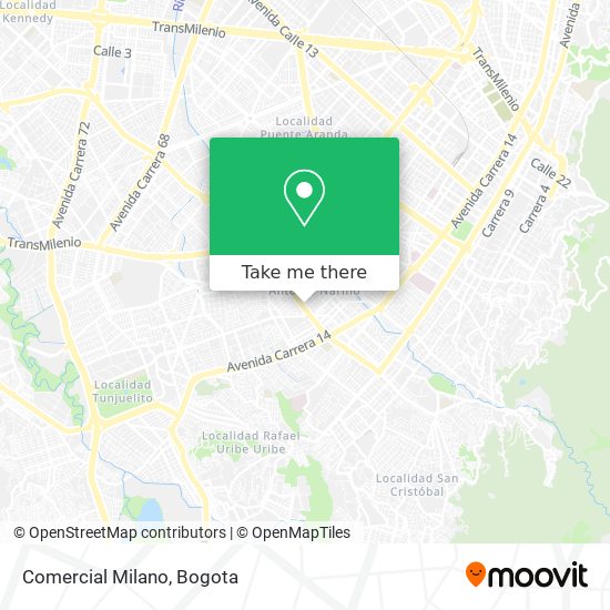 Comercial Milano map