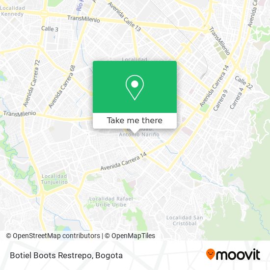 Botiel Boots Restrepo map