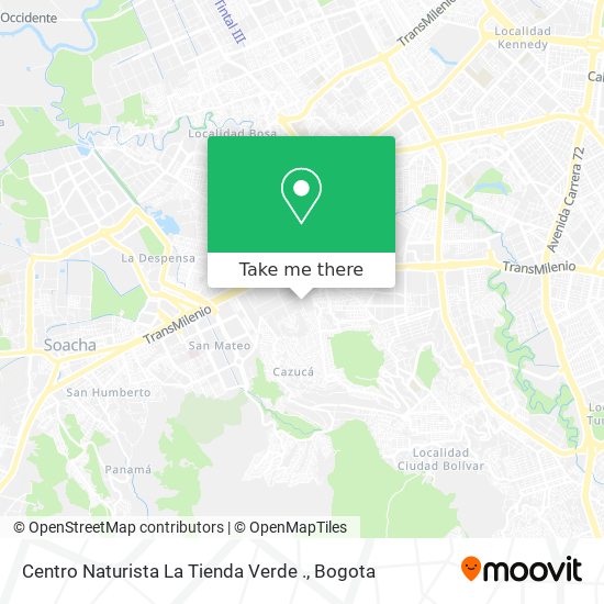 Mapa de Centro Naturista La Tienda Verde .