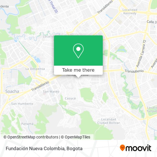 Fundación Nueva Colombia map