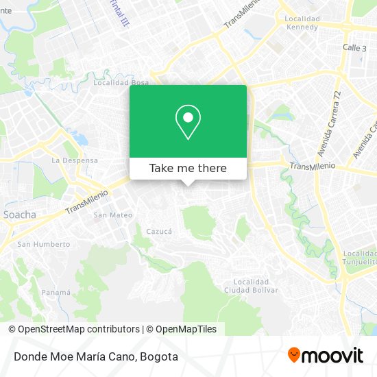 Mapa de Donde Moe María Cano