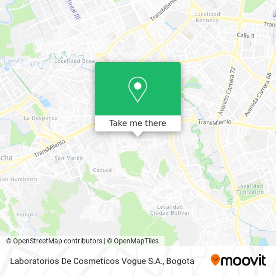 Laboratorios De Cosmeticos Vogue S.A. map