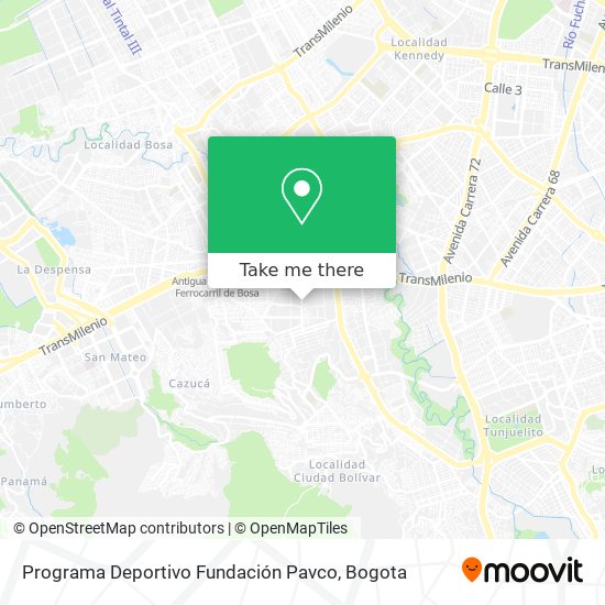 Mapa de Programa Deportivo Fundación Pavco