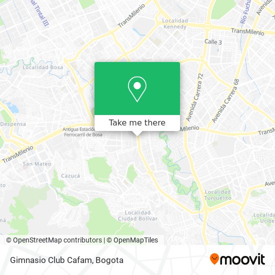 Gimnasio Club Cafam map