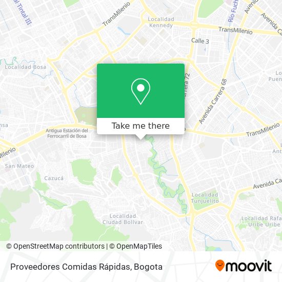 Proveedores Comidas Rápidas map